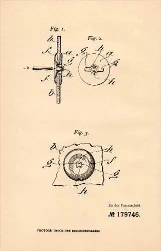 Original Patentschrift - Ludwig Morawski in Wöllersdorf , 1906 , Hutnadel - Führungsöse , Hüte , Steinabrückl !!!