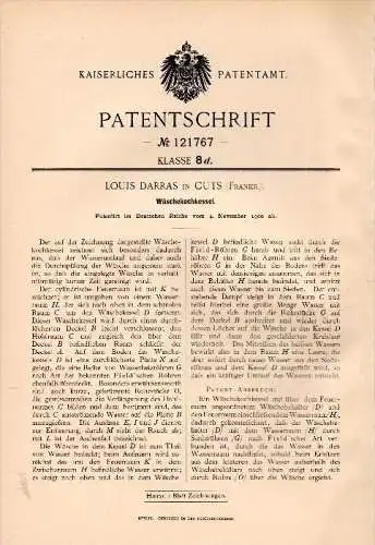 Original Patentschrift - Louis Darras dans Cuts , Oise , 1900 , Chaudière à lavage à chaud !!!