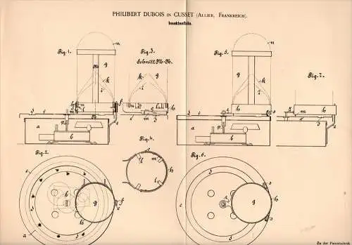 Original Patentschrift - P. Dubois dans Cusset , Allier , 1895 , Piège pour insectes !!!