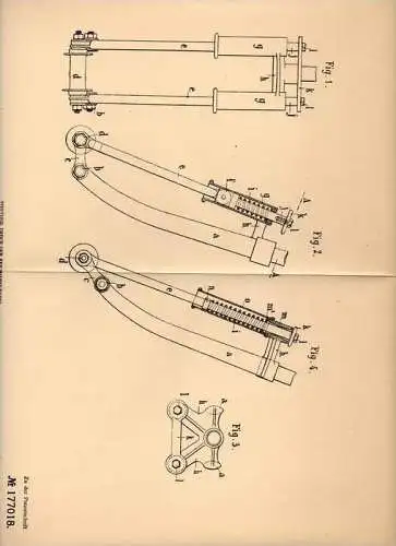 Original Patentschrift - M. Andrié in La Varenne Saint - Hilaire , 1905 , Federung für Motorrad , Federgabel !!!