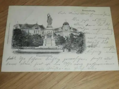 alte AK - Braunschweig , 1906 , Siegesdenkmal , Denkmal , Ansichtskarte !!