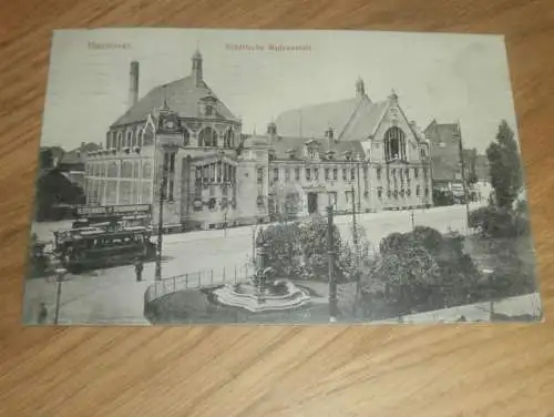 alte AK - Hannover , 1913  , Hannoversche Bank , gelaufen nach Barscamp b. Bleckede , Ansichtskarte !!