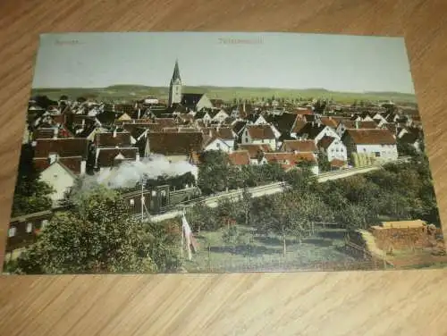 alte AK - Saulgau , 1908 , Totalansciht , Ansichtskarte gel. nach Überlingen !!!