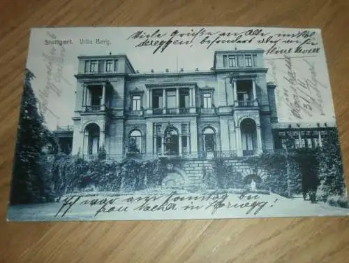 alte AK - Stuttgart , 1908 ,  Villa Berg  , Ansichtskarte !!