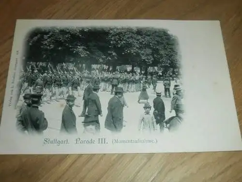 alte AK - Stuttgart , ca. 1905 ,  Parade III , Ansichtskarte !!