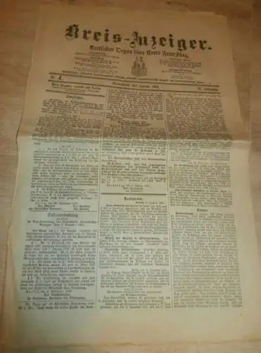 Zeitung für Kreis Franzburg , 5.01.1901 ,  NR.4 !! mit Reklame Franzburg und Umgebung !! RAR !! Mecklenburg !!