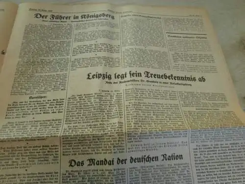 Dresdner Neueste Nachrichten 20.03.1936 - DNN , Dresden und Umgebung ,viel Reklame / Werbung !! RAR !!