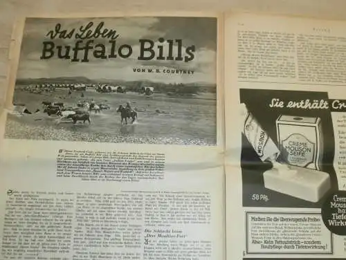 Neue Illustrierte Zeitung 9.03.1933 , Reichstag in Flammen , Fliegertod , Buffalo Bill , Prinz Eugen , Reklame / Werbung