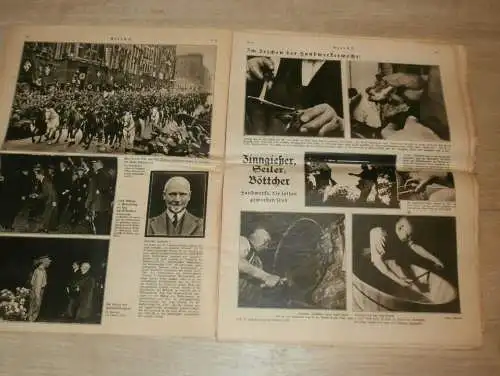 Neue Illustrierte Zeitung 19.10.1933 , Winterhilfe , WHW , Roosevelt und seine Leiden , Pelze , Reklame und Werbung