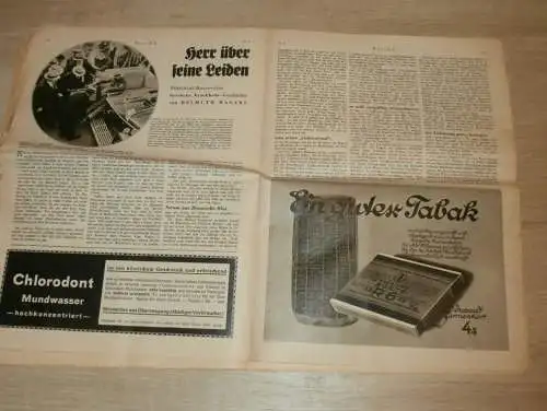 Neue Illustrierte Zeitung 19.10.1933 , Winterhilfe , WHW , Roosevelt und seine Leiden , Pelze , Reklame und Werbung