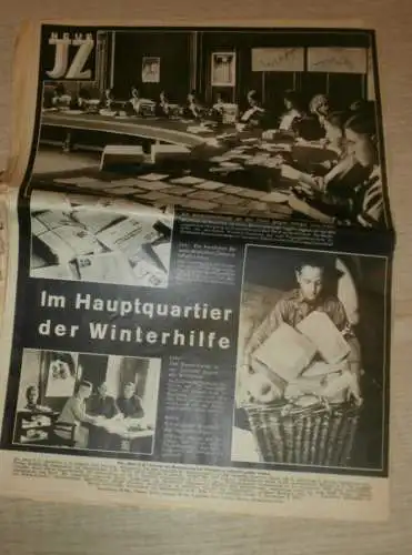 Neue Illustrierte Zeitung 19.10.1933 , Winterhilfe , WHW , Roosevelt und seine Leiden , Pelze , Reklame und Werbung