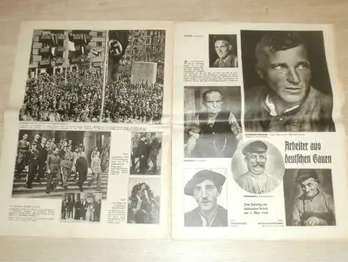 Neue Illustrierte Zeitung 27.04.1933 , Richthofen der rote Kampfflieger , Fahnen , Fackeln , Orden , Reklame und Werbung