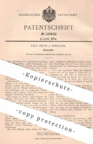 original Patent - Paul Reuss , Eisenach | 1902 | Zimmertür | Tür , Türen , Tischler , Holztür , Möbel , Zimmermann