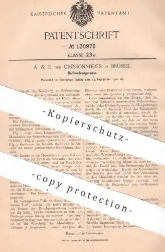 original Patent - A. & E. des Cressonnières , Brüssel , Belgien , 1900 , Seifenstrangpresse | Seifen - Strangpresse !!