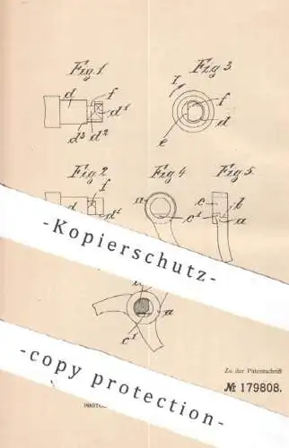 original Patent - Alexanderwerk A. von der Nahmer AG Remscheid , 1906 , Kurbel- oder Handradbefestigung | Haushalt !!