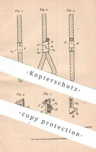 original Patent - Gabriel Mannheim , Bamberg , 1906 ,  zweiteiliger Seilverbinder | Seil - Verbinder | Schnur !!