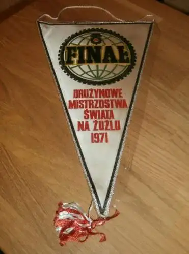 Speedway Wimpel - Wrozlaw / Polska 1971 , Weltmeisterschaft Finale , Motorsport !!