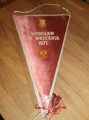 Speedway Wimpel - Wrozlaw / Polska 1971 , Weltmeisterschaft Finale , Motorsport !!