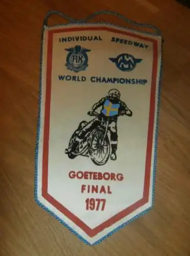 Speedway Wimpel - WM Final Göteborg 1977 , Motorsport !!