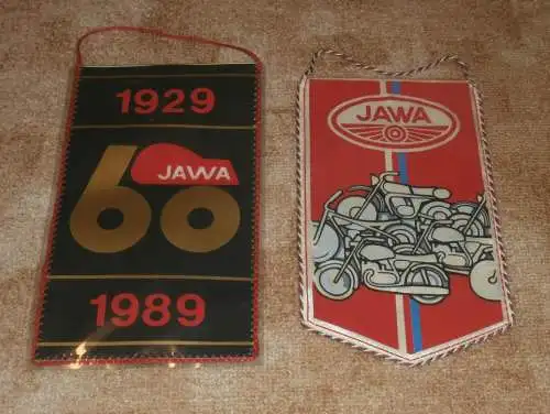 Speedway - 2x Wimpel Pardubice / Prag , 1982 + 1989 , JAWA !!!