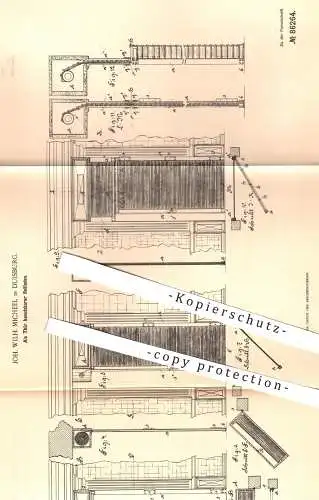 original Patent - Joh. Wilh. Micheel , Duisburg , 1895 , Als Tür benutzbarer Rollladen | Türen , Fenster , Jalousie !!!