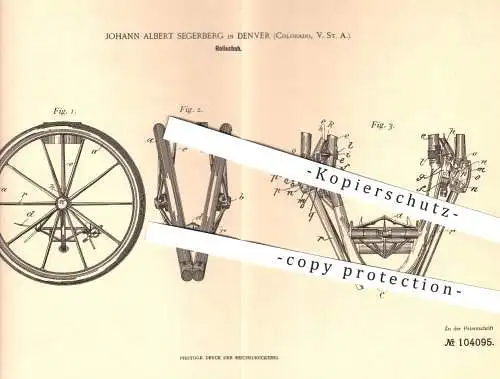 original Patent - Johann Albert Segerberg , Denver , Colorado , USA , 1897 , Rollschuh , Rollschuhe | Schuhe , Sport !!