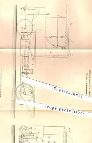 original Patent - Hermann Michaelis , Chemnitz , 1878 , Straßendampfwagen | Eisenbahnen , Eisenbahn , Straßenbahn !!