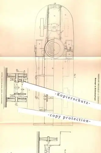 original Patent - Hermann Michaelis , Chemnitz , 1878 , Straßendampfwagen | Eisenbahnen , Eisenbahn , Straßenbahn !!