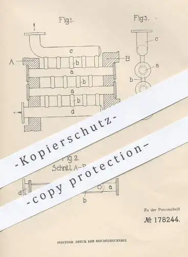 original Patent - Viktor Haehl & Cie , Straszburg Ruprechtsau , Elsass , 1905 , Wärmeaustauscher | Wärmetauscher , Rohre