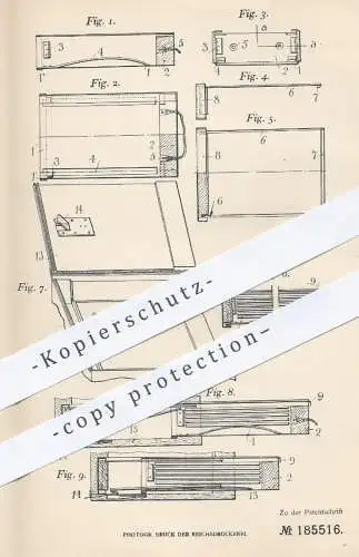 original Patent - Edouard Streiff , Paris , 1906 , Photographische Wechselkassette | Kamera , Fotograf , Fotokamera !