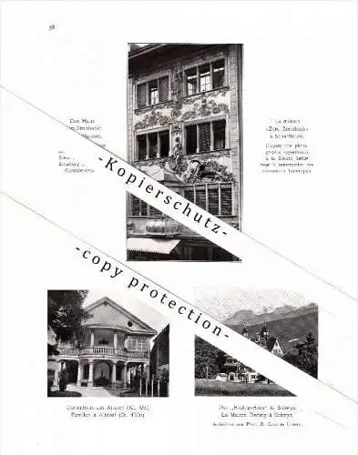 Photographien / Ansichten , 1907 , Altdorf , Schwyz , Schaffhausen , Genf , Prospekt , Architektur , Fotos