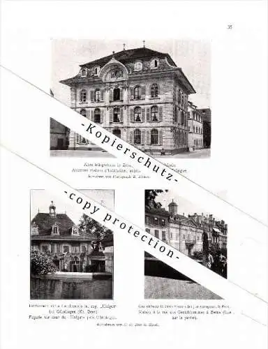 Photographien / Ansichten , 1907 , Hofgut b. Gümlingen , Zofingen , Naville zu Vernier , Prospekt , Architektur , Fotos