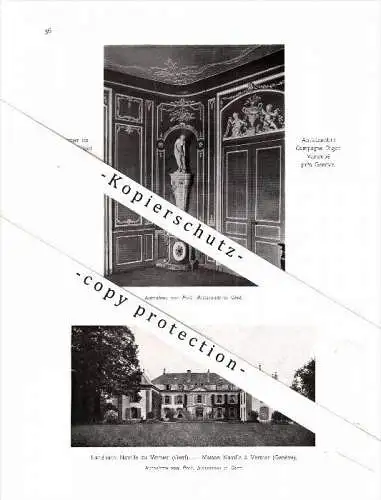 Photographien / Ansichten , 1907 , Hofgut b. Gümlingen , Zofingen , Naville zu Vernier , Prospekt , Architektur , Fotos