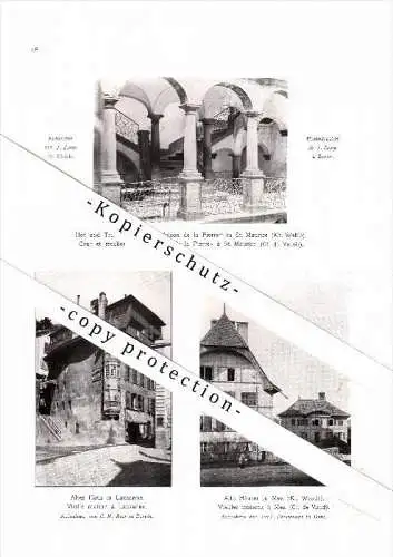 Photographien / Ansichten , 1907 , Mex , Lausanne , Twann - Biel , Prospekt , Architektur , Fotos !!!