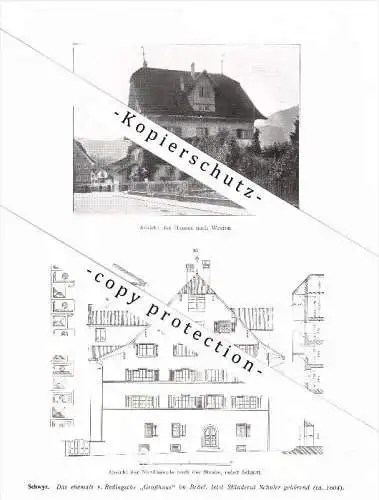 Photographien / Ansichten , 1914 , Schwyz , Prospekt , Architektur , Fotos !!!