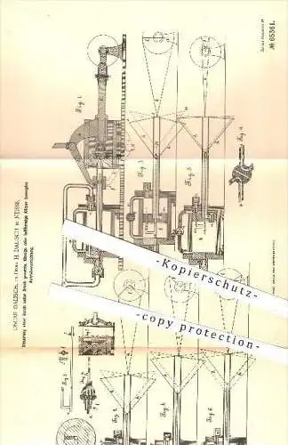 original Patent - Oscar Dalisch , H. Dalisch in Neisse , 1891 , Steuerung eines Antriebs , Kraftmaschinen , Kolben !!!