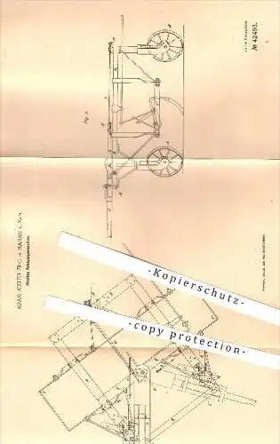 original Patent - Bartholomäus Heimsoeth in Coblenz , 1887 , Eisenbahn - Kupplung , Eisenbahnen , Kupplungen , Kuppeln !