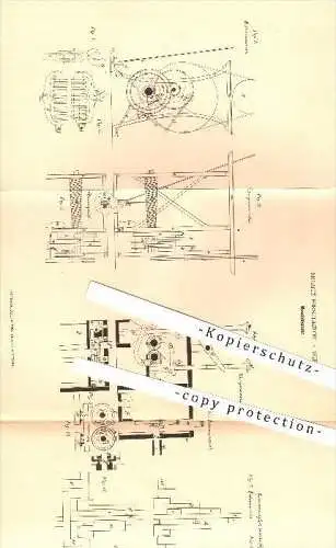 original Patent - Moritz Hirschkron in Wien , 1879 , Maschinenuhr , Uhr , Uhrwerk , Uhren , Uhrmacher !!!