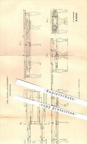 original Patent - Carl Zander in Gr. Wanzleben ,1883 , Kulissentisch , Tisch , Möbel , Haushalt !!!