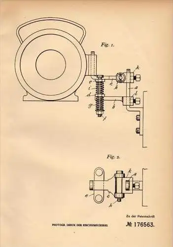 Original Patentschrift - Carl Heins in Niederwürschnitz i.S., 1905 , Laternenhalter für Wagen , Automobile !!!