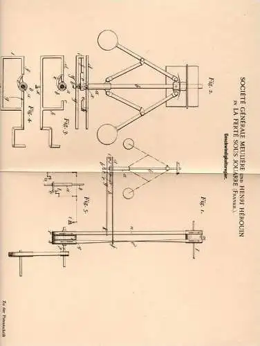 Original Patentschrift - H. Hérouin in La Ferté sous Jouarre , 1899 , Geschwindigkeitsregler !!!