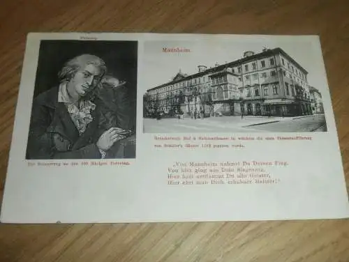 alte AK - Mannheim , 1910 ,  Hof & Nationaltheater , Ansichtskarte !!