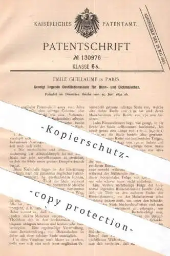 original Patent - Emile Guillaume , Paris , Frankreich , 1899 , Destillationssäule für Maischen | Destillation , Maische