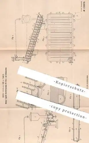 original Patent - Emile Guillaume , Paris , Frankreich , 1899 , Destillationssäule für Maischen | Destillation , Maische