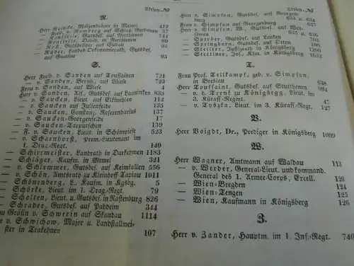 Verein für Pferderennen in Preußen / Königsberg , Mausen , Insterburg , 1856 , Prospekt  mit Mitgliederliste !!!