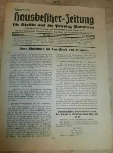 Hausbesitzer-Zeitung für Stettin und Pommern , 7.10.1938 , Juden in der Hausgemeinschaft , Reklame / Werbung !!!