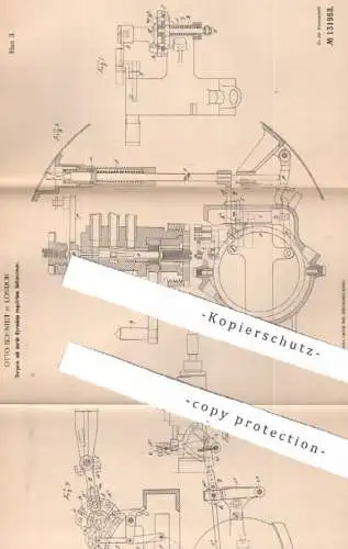 original Patent - Otto Schmidt , London , England | 1899 | Torpedo mit reguliertem Seitensteuer | Gyroskop , Schiff