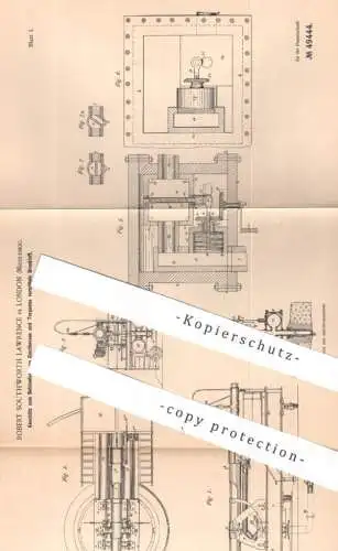 original Patent - Robert Southworth Lawrence , London , Middlesex , England | 1889 | Geschütz für Torpedo , Geschoss !!