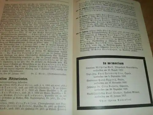 Heft der Schule " Uns oll Schaul" in Schwerin März 1937 , Chronik , Mecklenburg ,mit Mitglieder- und Schülerverzeichnis