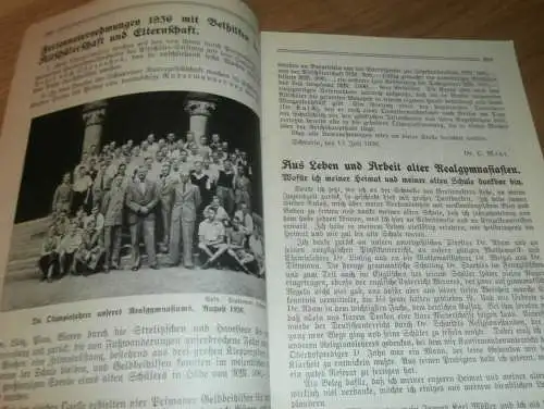 Heft der Schule " Uns oll Schaul" in Schwerin Sept. 1936 , Chronik , Mecklenburg ,mit Mitglieder- und Schülerverzeichnis